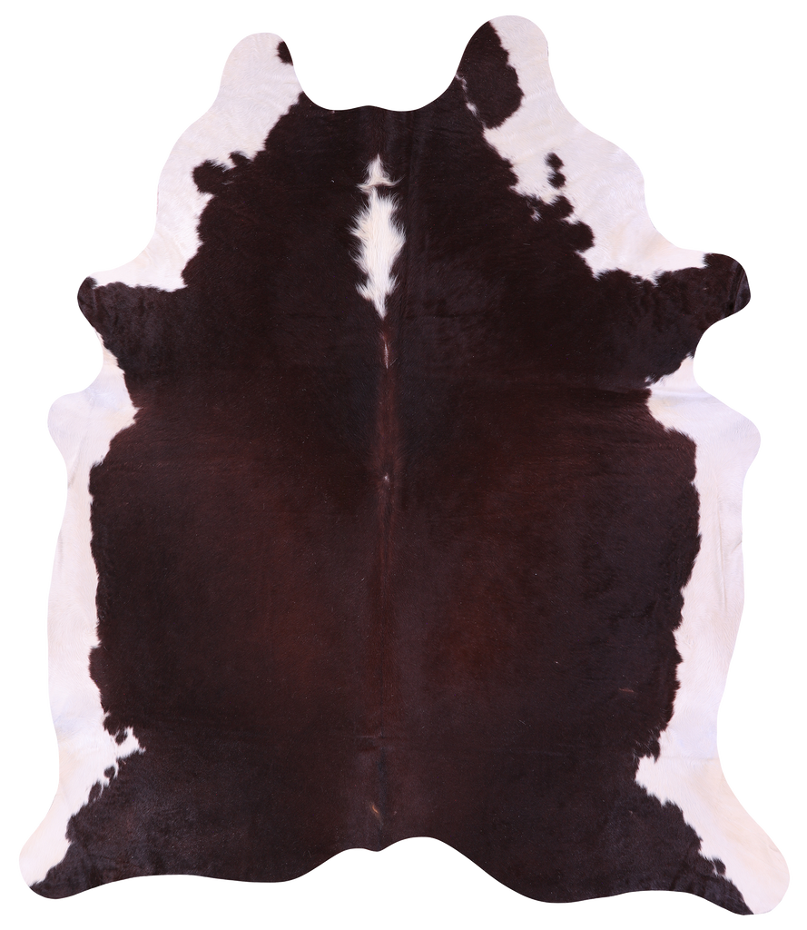 Brown & White Natural Cowhide Rug - XX-Large 8' 3"H x 7' 0"W