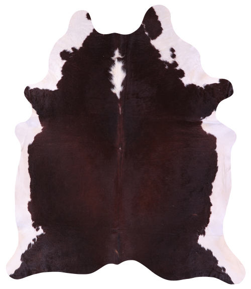 Brown & White Natural Cowhide Rug - XX-Large 8' 3