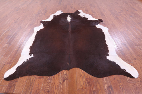 Brown & White Natural Cowhide Rug - XX-Large 8' 3