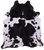 Black & White Natural Cowhide Rug - XX-Large 8' 2"H x 7' 1"W