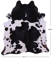 Thumbnail for Black & White Natural Cowhide Rug - XX-Large 8' 2