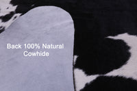 Thumbnail for Black & White Natural Cowhide Rug - XX-Large 8' 2