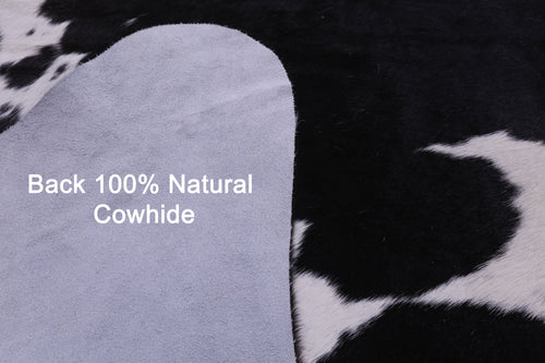 Black & White Natural Cowhide Rug - XX-Large 8' 2