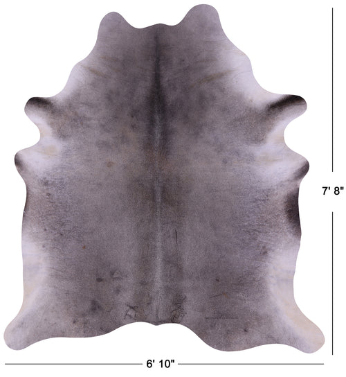 Grey Natural Cowhide Rug - XX-Large 7' 8
