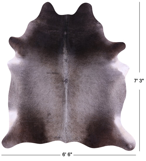 Grey Natural Cowhide Rug - X-Large 7' 3