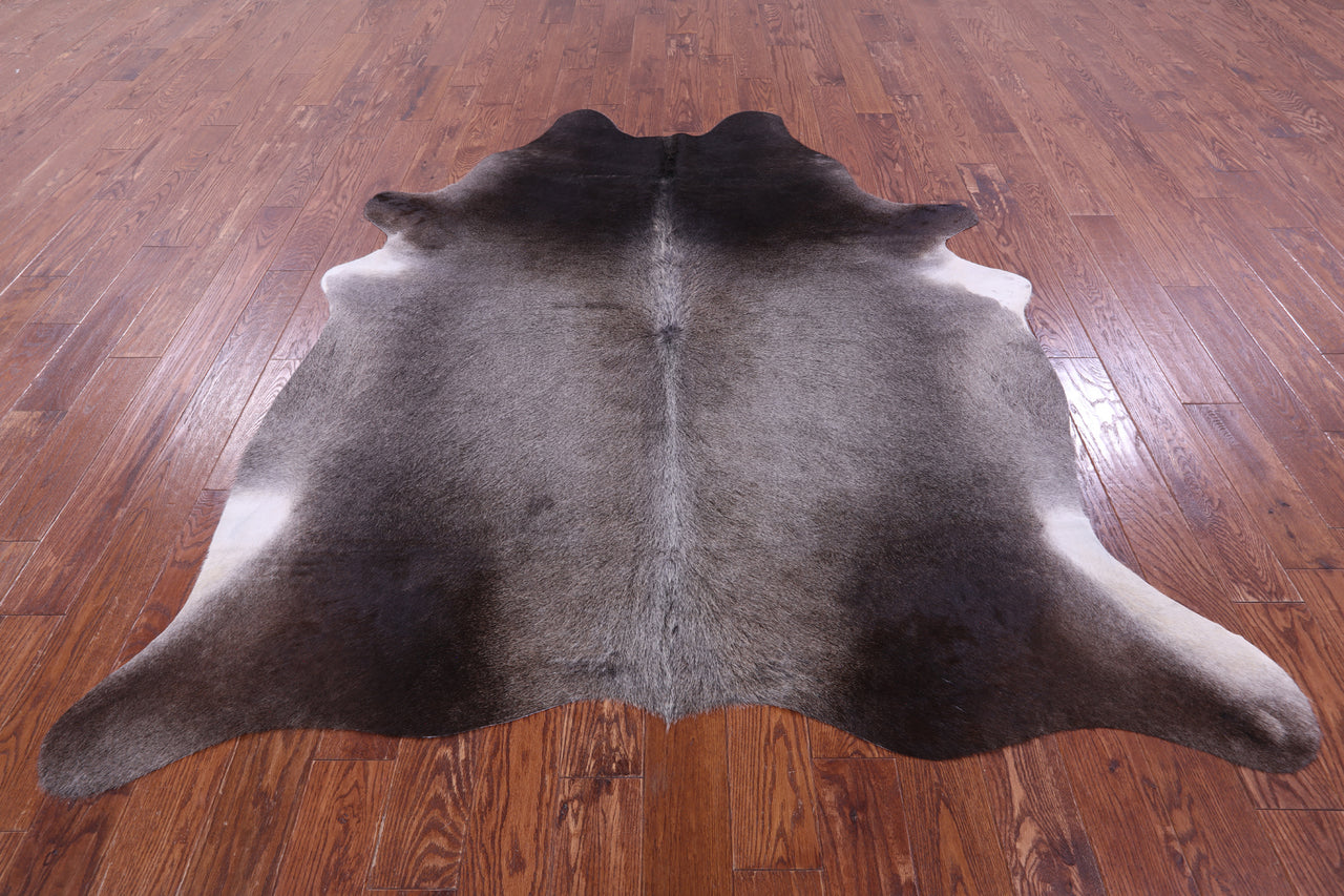 Grey Natural Cowhide Rug - X-Large 7' 3"H x 6' 6"W