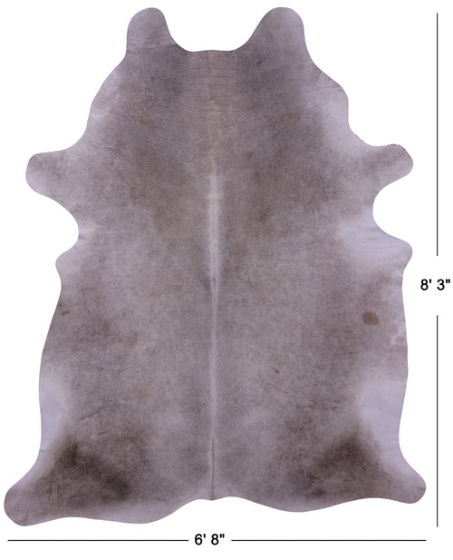 Grey Natural Cowhide Rug - XX-Large 8' 3