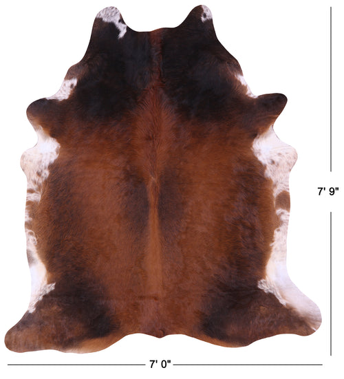 Brown Natural Cowhide Rug - XX-Large 7' 9