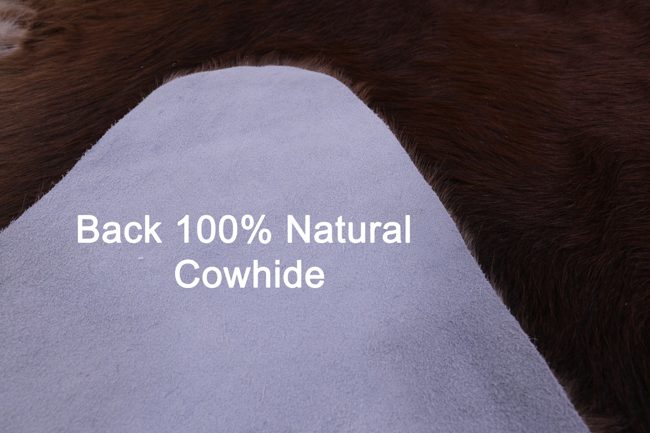Brown Natural Cowhide Rug - XX-Large 7' 9"H x 7' 0"W