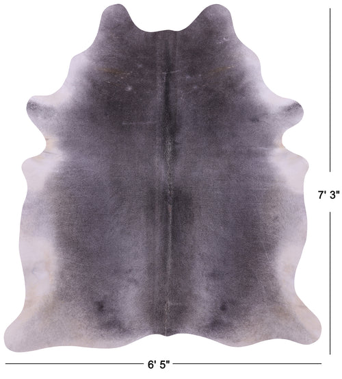 Grey Natural Cowhide Rug - X-Large 7' 3