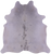 Grey & White Natural Cowhide Rug - XX-Large 8' 1"H x 7' 6"W