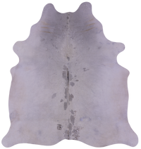 Thumbnail for Grey & White Natural Cowhide Rug - XX-Large 8' 1