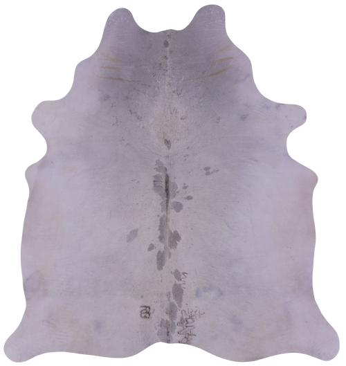 Grey & White Natural Cowhide Rug - XX-Large 8' 1