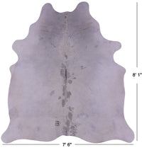 Thumbnail for Grey & White Natural Cowhide Rug - XX-Large 8' 1