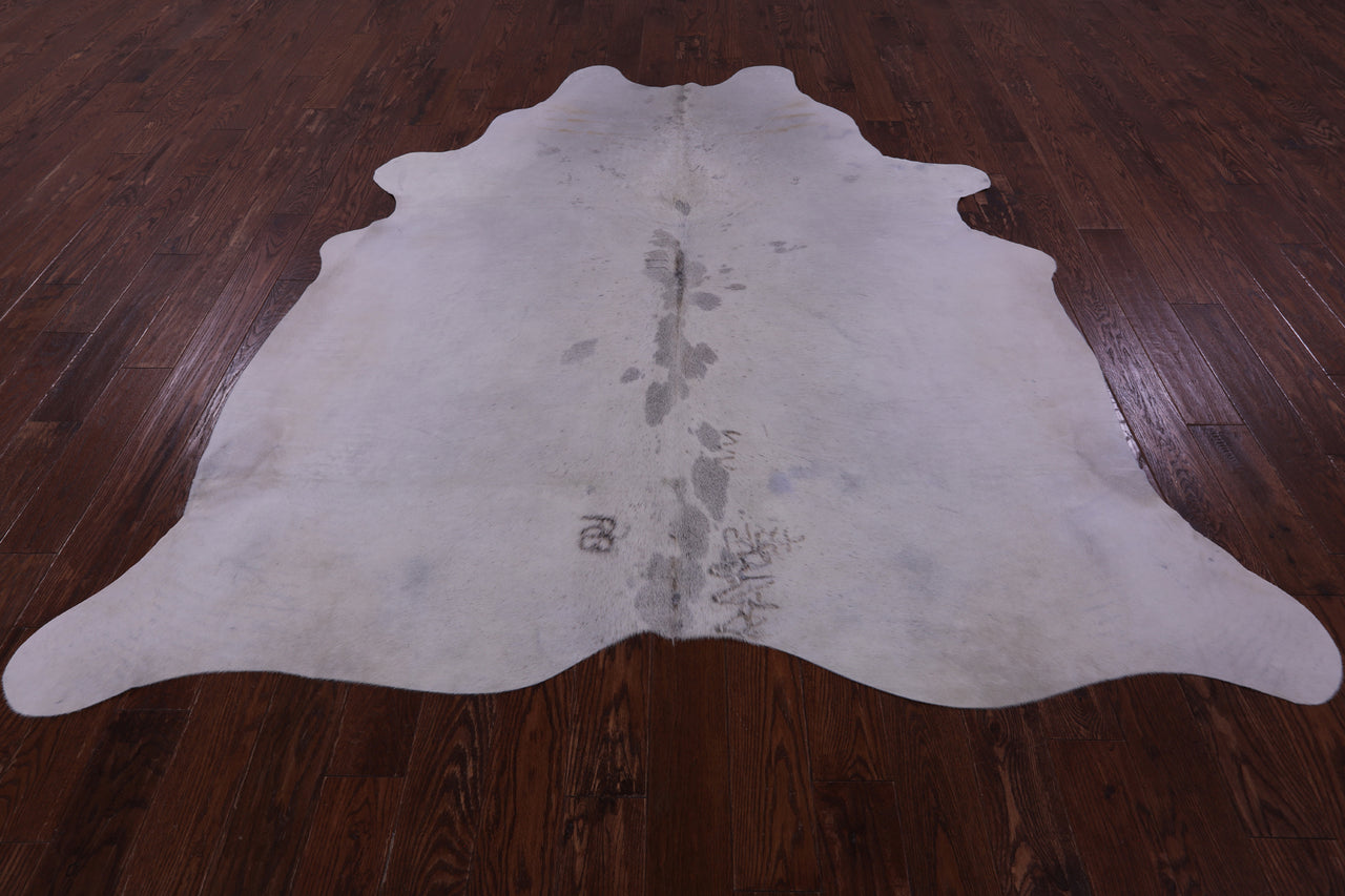 Grey & White Natural Cowhide Rug - XX-Large 8' 1"H x 7' 6"W