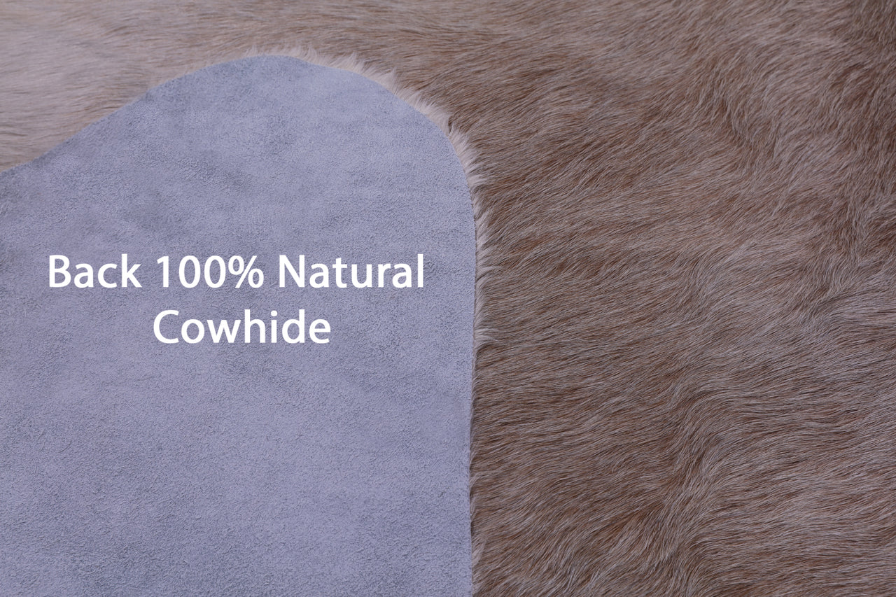 Light Brown Natural Cowhide Rug - XX-Large 8' 0"H x 7' 4"W