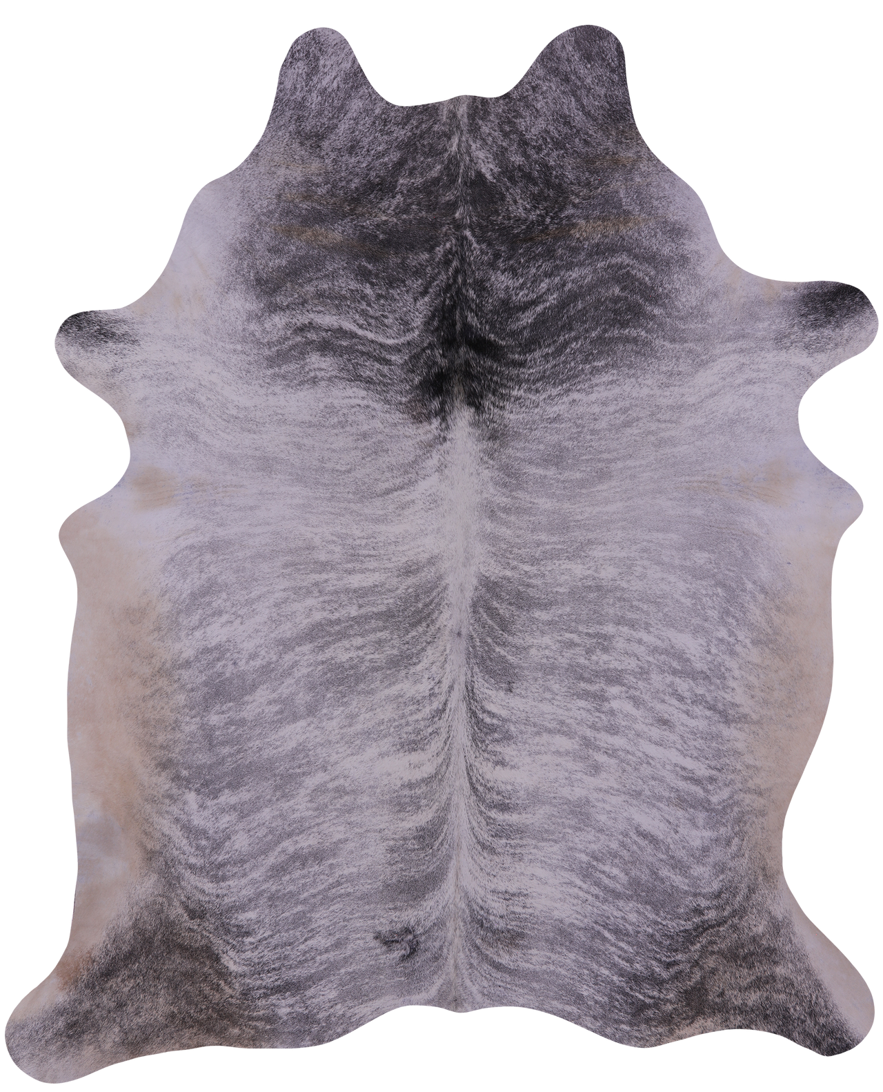 Grey Brindle Natural Cowhide Rug - XX-Large 7' 10"H x 6' 3"W
