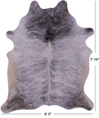 Thumbnail for Grey Brindle Natural Cowhide Rug - XX-Large 7' 10