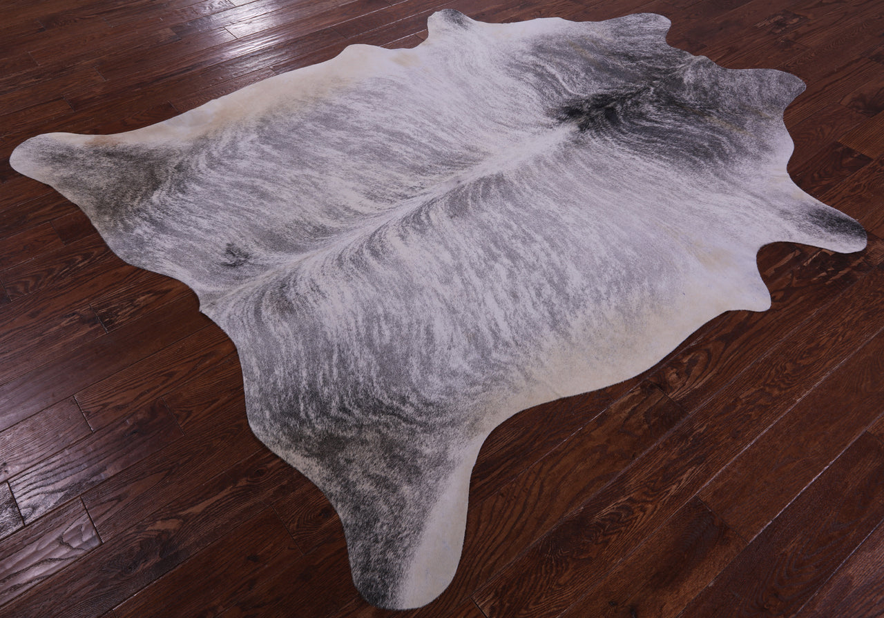 Grey Brindle Natural Cowhide Rug - XX-Large 7' 10"H x 6' 3"W