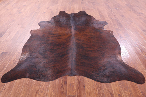 Dark Brindle Natural Cowhide Rug - XX-Large 8' 1