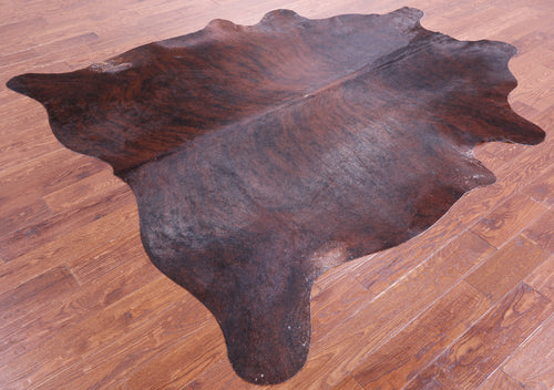 Dark Brindle Natural Cowhide Rug - XX-Large 8' 1