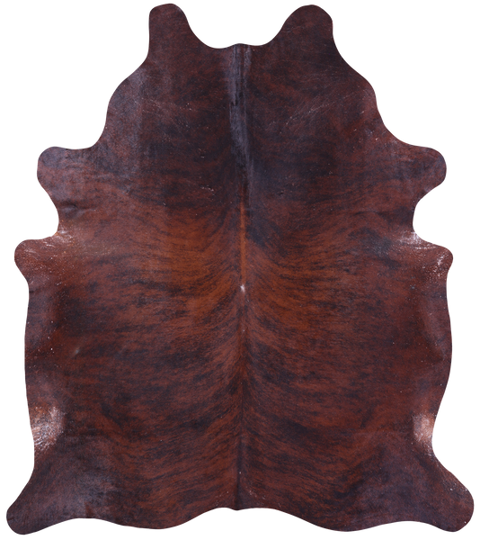 Dark Brindle Natural Cowhide Rug - XX-Large 8' 1"H x 7' 2"W