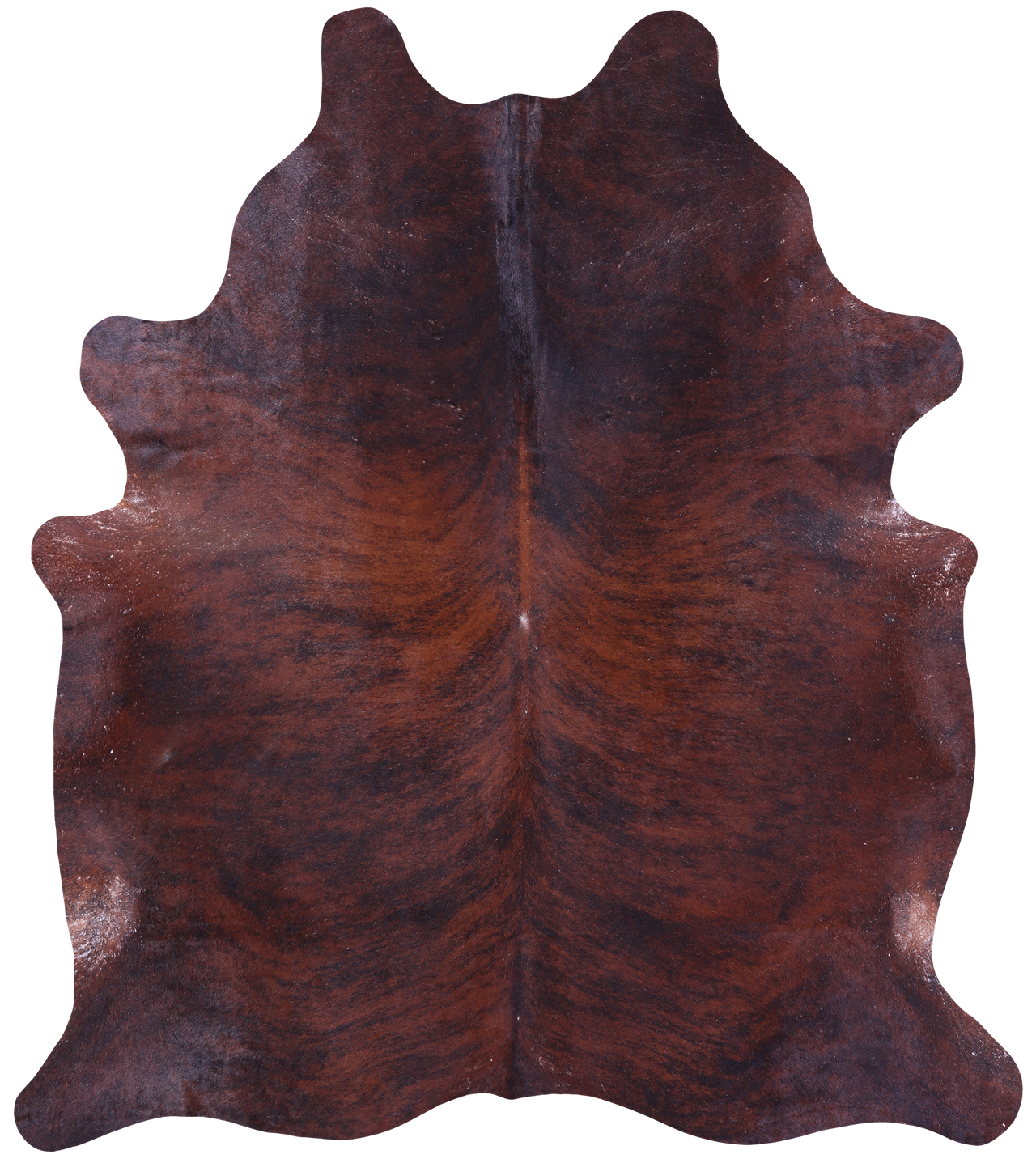 Dark Brindle Natural Cowhide Rug - XX-Large 8' 1"H x 7' 2"W