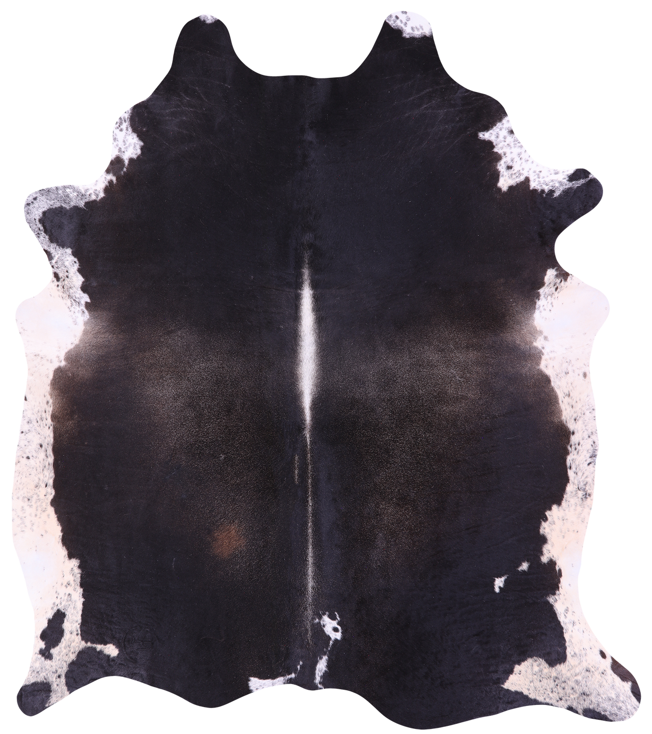 Black & White Natural Cowhide Rug - XX-Large 8' 0"H x 6' 10"W