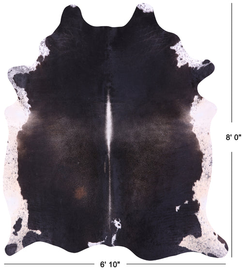 Black & White Natural Cowhide Rug - XX-Large 8' 0