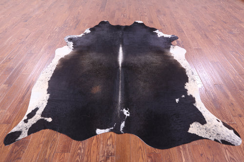 Black & White Natural Cowhide Rug - XX-Large 8' 0