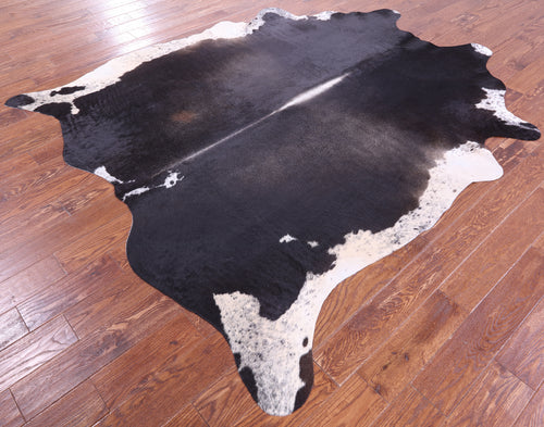 Black & White Natural Cowhide Rug - XX-Large 8' 0