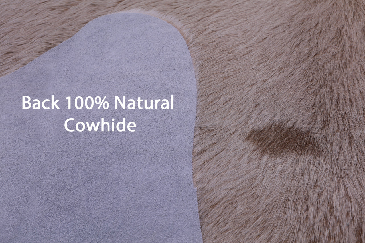 Beige Natural Cowhide Rug - X-Large 7' 3"H x 6' 3"W