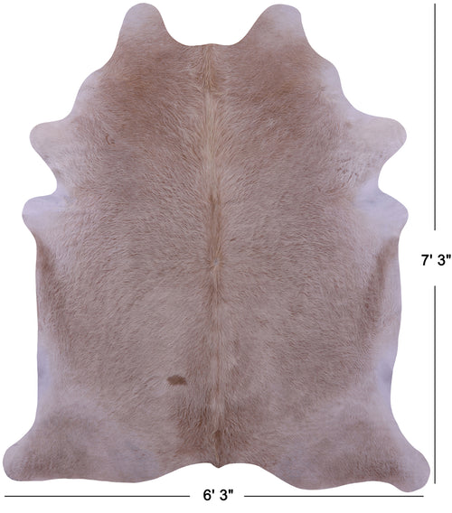 Beige Natural Cowhide Rug - X-Large 7' 3