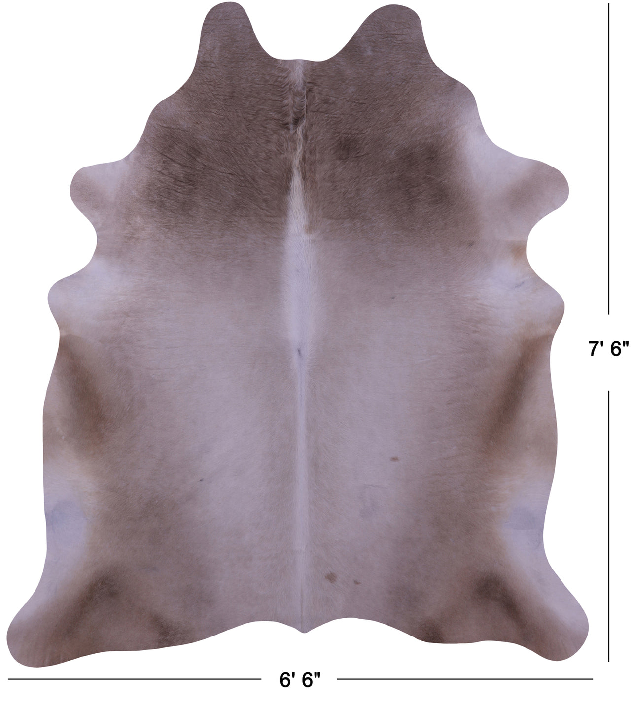 Champagne Natural Cowhide Rug - XX-Large 7' 6"H x 6' 6"W