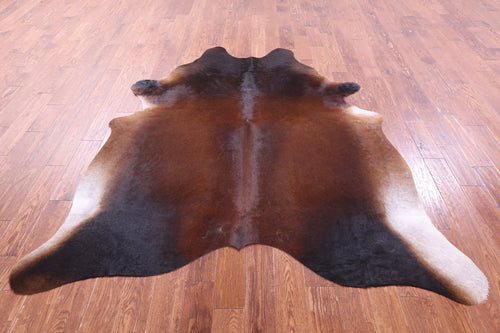 Dark Brown Natural Cowhide Rug - X-Large 7' 3