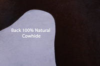 Thumbnail for Dark Brown Natural Cowhide Rug - X-Large 7' 3