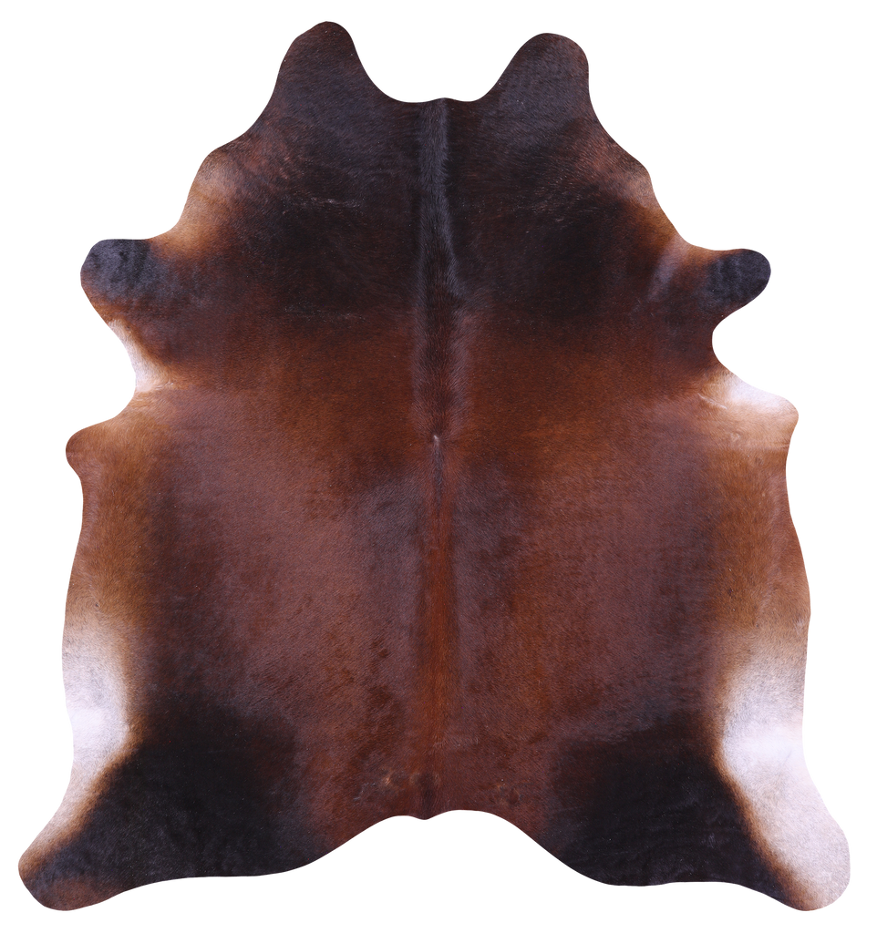 Dark Brown Natural Cowhide Rug - X-Large 7' 3"H x 6' 8"W