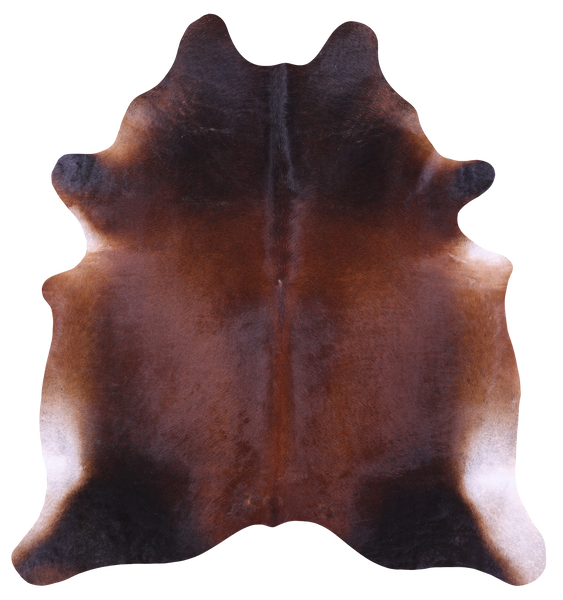 Dark Brown Natural Cowhide Rug - X-Large 7' 3"H x 6' 8"W