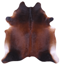 Thumbnail for Dark Brown Natural Cowhide Rug - X-Large 7' 3