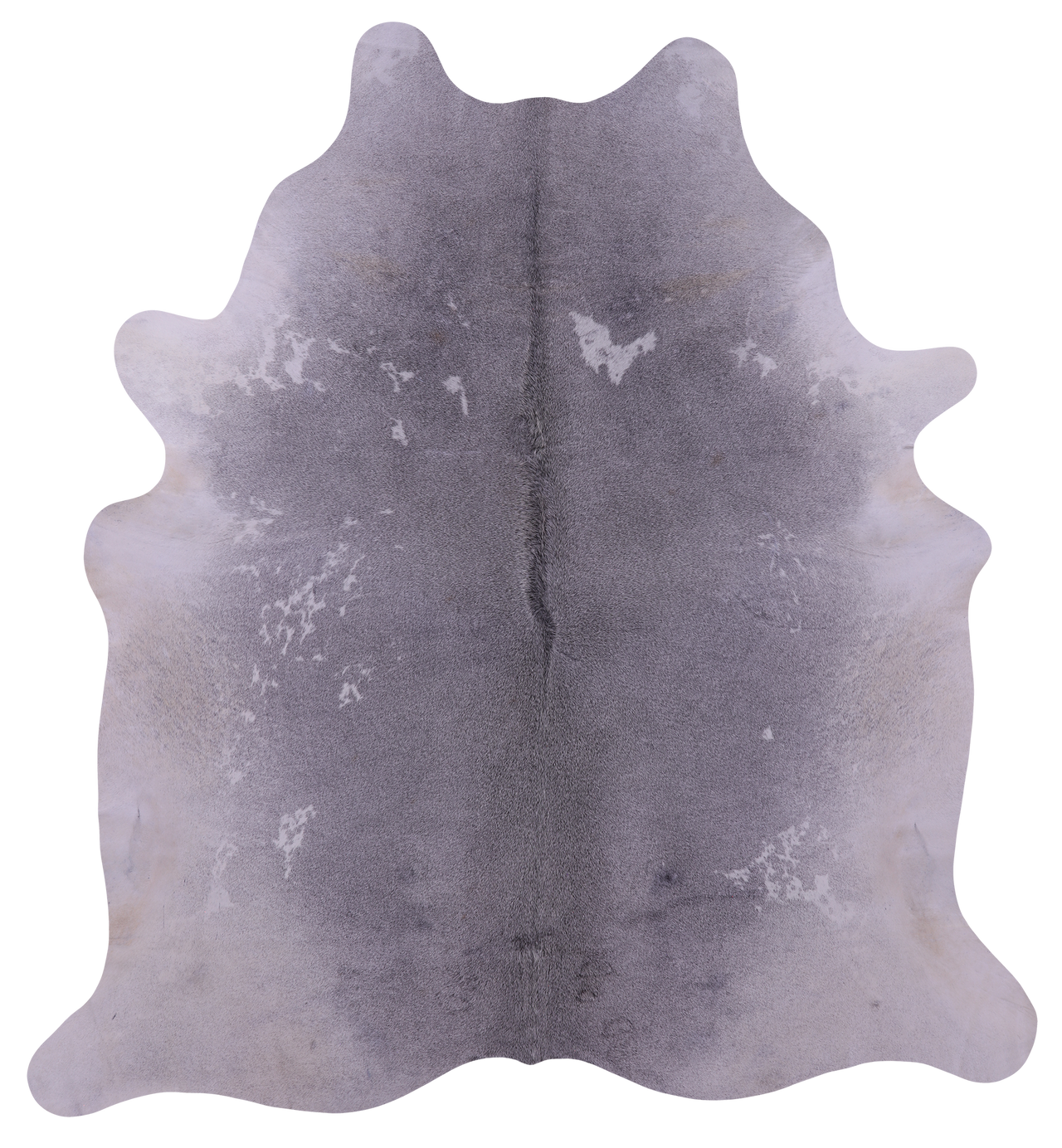 Grey & White Natural Cowhide Rug - XX-Large 7' 7"H x 7' 0"W