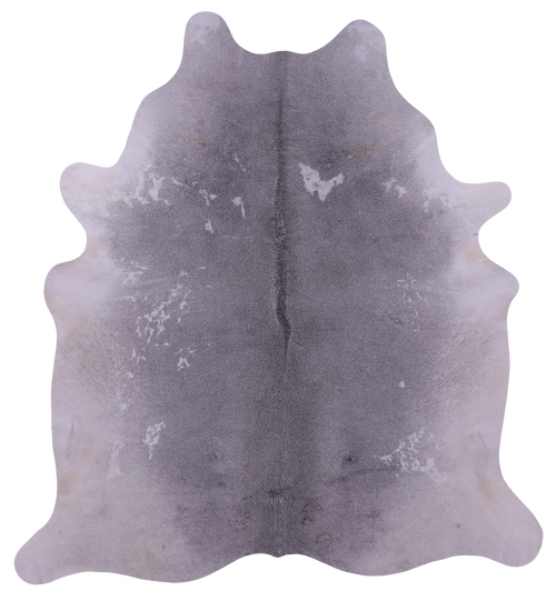 Grey & White Natural Cowhide Rug - XX-Large 7' 7