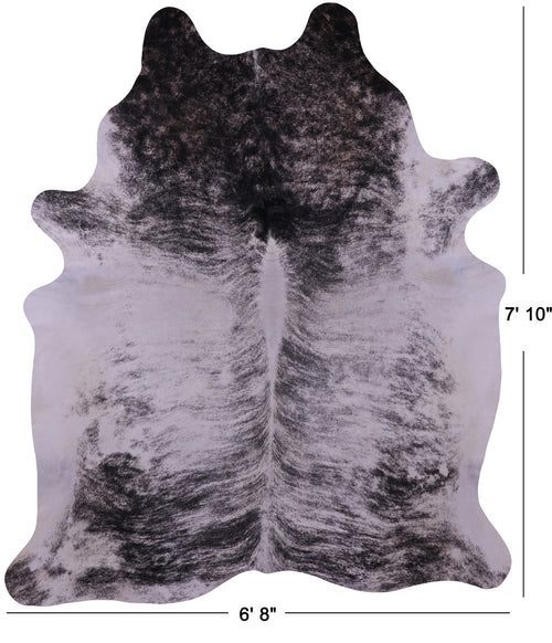 Grey Brindle Natural Cowhide Rug - XX-Large 7' 10