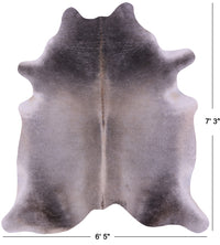 Thumbnail for Grey Natural Cowhide Rug - X-Large 7' 3
