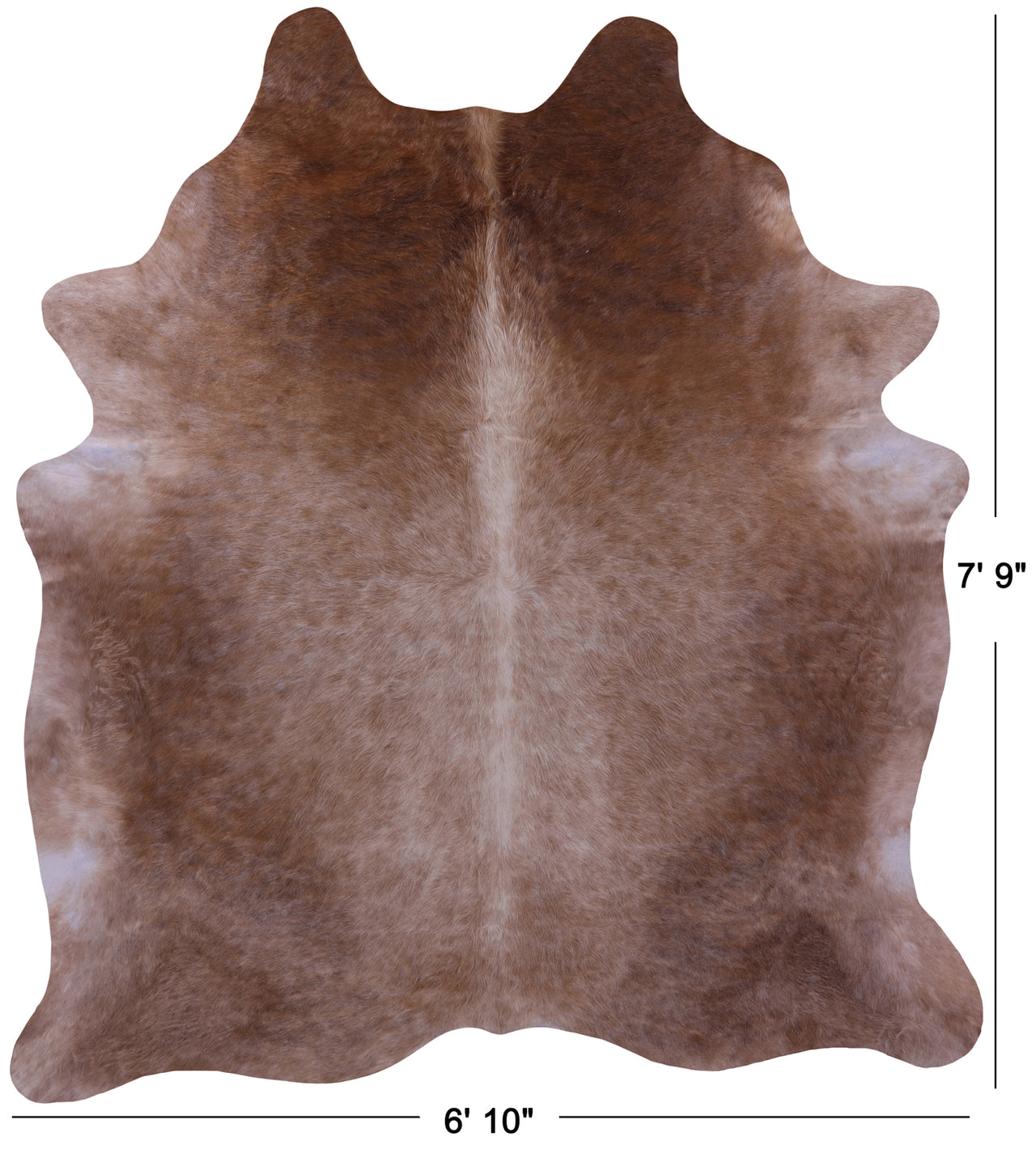 Light Brown Natural Cowhide Rug - XX-Large 7' 9"H x 6' 10"W