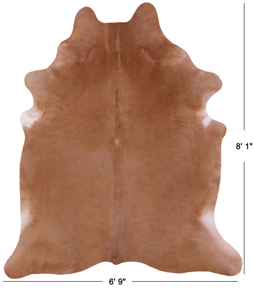 Light Brown Natural Cowhide Rug - XX-Large 8' 1