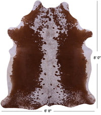 Thumbnail for Brown Salt & Pepper Natural Cowhide Rug - XX-Large 8' 0