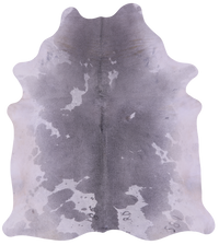 Thumbnail for Grey & White Natural Cowhide Rug - XX-Large 8' 0