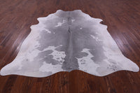 Thumbnail for Grey & White Natural Cowhide Rug - XX-Large 8' 0