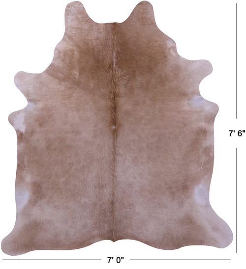 Light Brown Natural Cowhide Rug - XX-Large 7' 6
