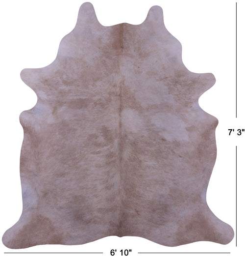 Beige Natural Cowhide Rug - X-Large 7' 3